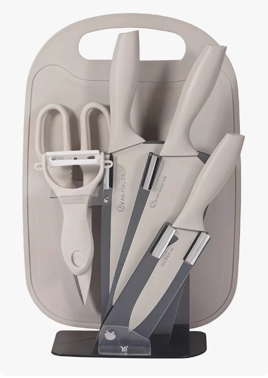 SET DE CUCHILLOS 7 PIEZAS ACERO INOXIDABLE - 1