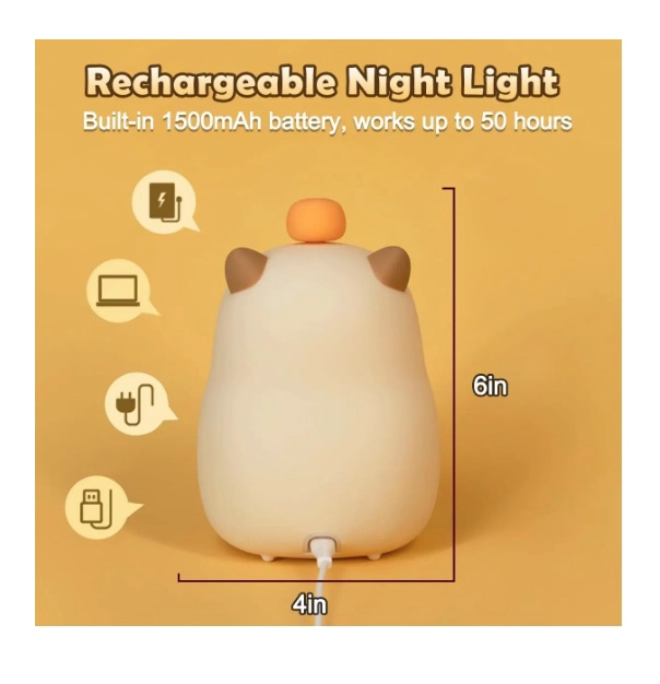LAMPARA NOCHE CAPIBARA RELOJ - 9