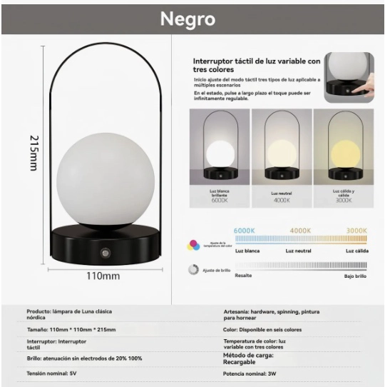 LAMPARA DE MESA RECARGABLE - 7