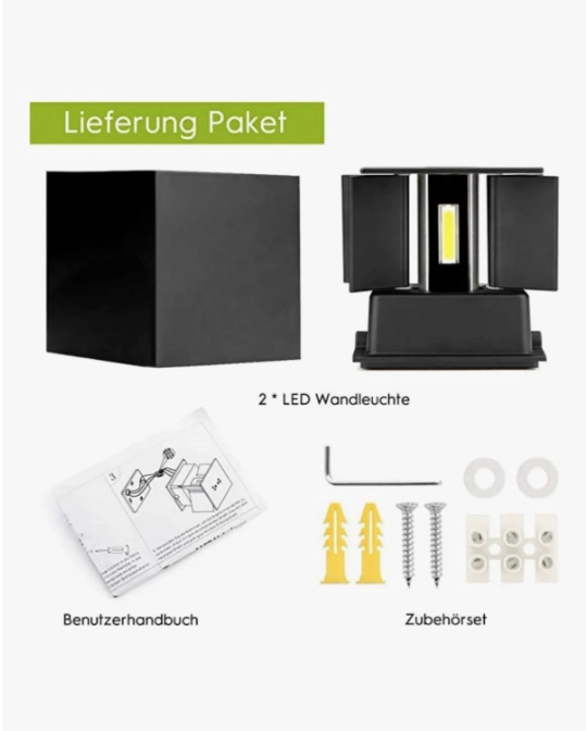 PACK 6 LUZ FOCO APLIQUE PARA PARED - 3