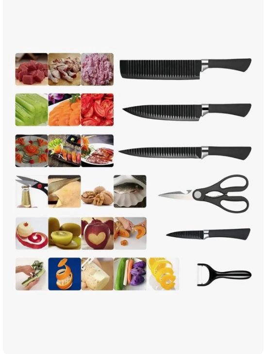 SET CUCHILLOS DE COCINA ASADO - 7