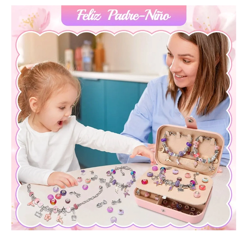 JUEGO DE CHARMS PARA HACER PULSERAS 134 UDS - 6