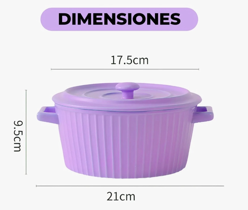 CACEROLA CUENCO CERAMICA TAPA - 2