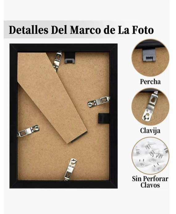 PACK DE 5 MARCOS DE FOTOS NEGROS - 2