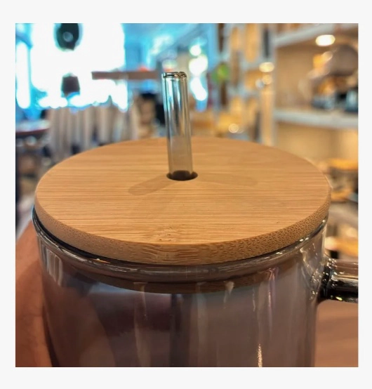 2X VASO LATA DE VIDRIO CON TAPA - 3