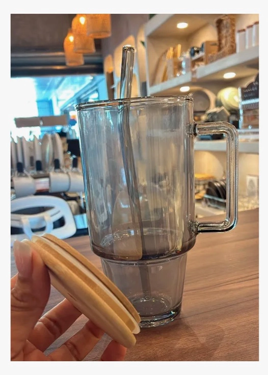 2X VASO LATA DE VIDRIO CON TAPA - 4