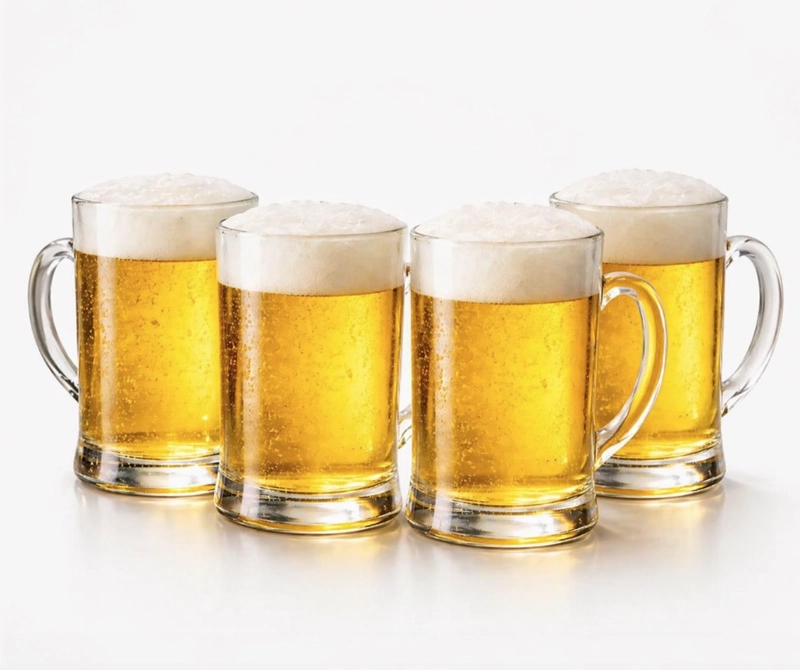 4 VASOS CERVECERO VIDRIO - 1