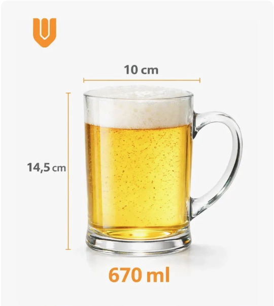 4 VASOS CERVECERO VIDRIO - 2