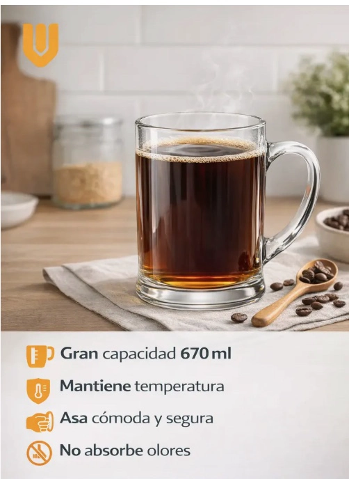 4 VASOS CERVECERO VIDRIO - 3