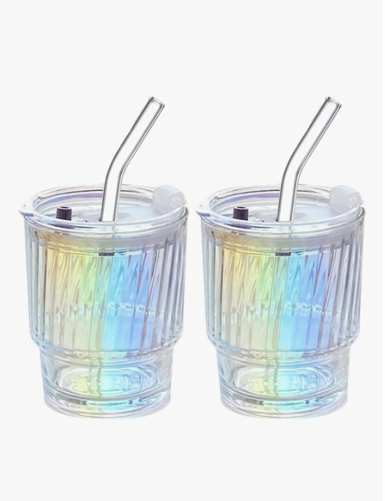 X4 VASO DE VIDRIO TORNASOL - 2