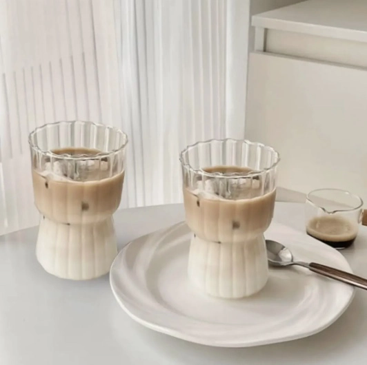 SET 4 VASOS ALTO DISEÑO RELIEVE - 5