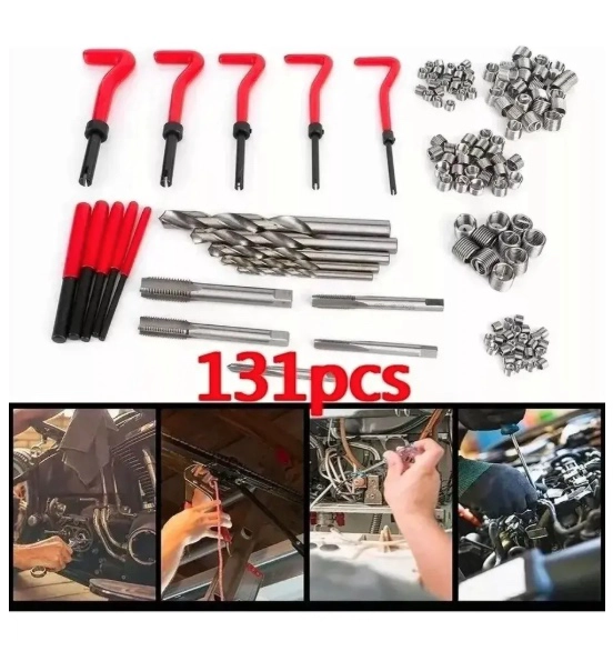 KIT 131 INSERTOS REPARACION HILOS DAÑADOS - 2