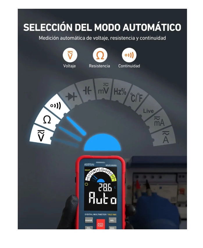 ASTROAI MULTIMETRO CON RANGO AUTOMATICO - 2