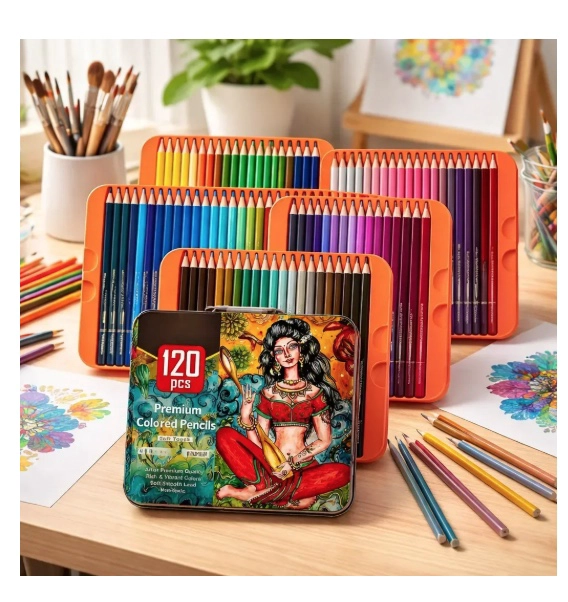 SET 120 LAPICES DE DIBUJO PROFESIONAL - 1