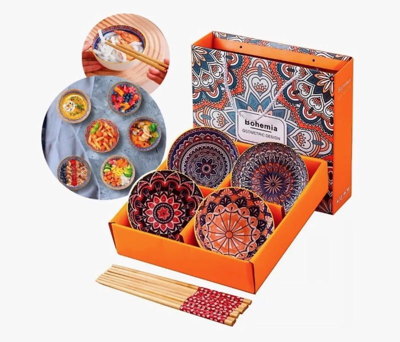 4 TAZONES CUENCO DE CERAMICA - 1