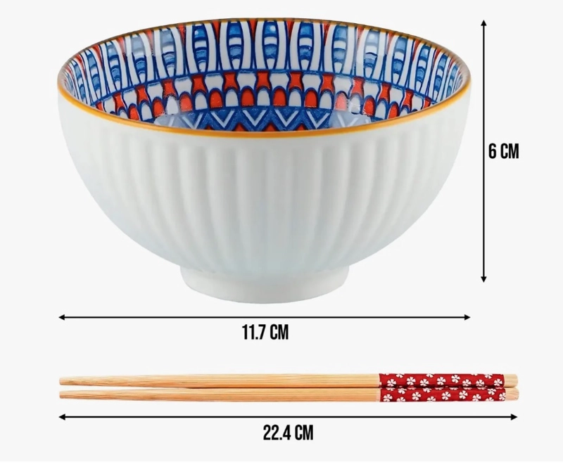 4 TAZONES CUENCO DE CERAMICA - 2