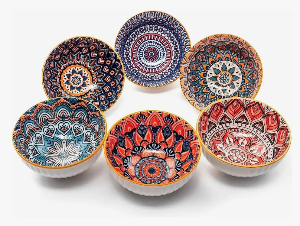 4 TAZONES CUENCO DE CERAMICA - 3