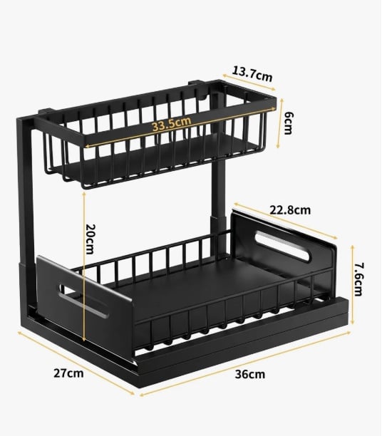 ORGANIZADOR DESLIZANTE AJUSTABLE 2 NIVELES - 2