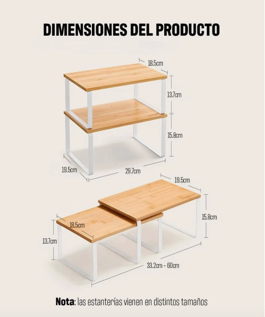 ORGANIZADOR DE 2 REPISAS - 2