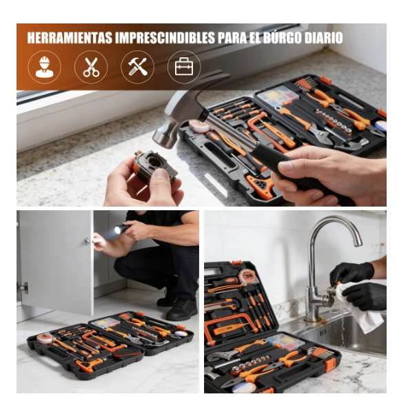 SET 104PC HERRAMIENTAS MANUALES MALETIN - 7
