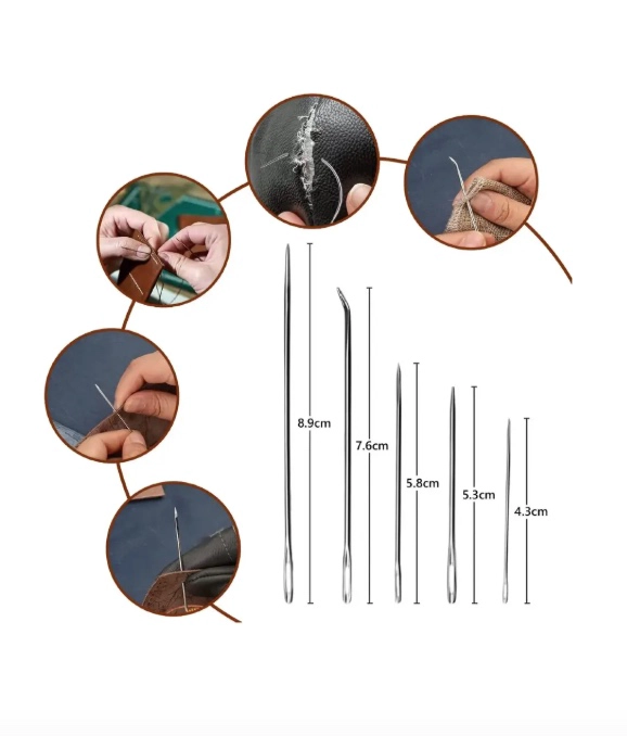 KIT 35 PIEZAS HERRAMIENTAS CUERO PIEL - 6