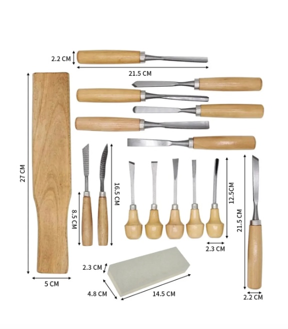 JUEGO DE CINCELES PARA TALLAR MADERA - 2