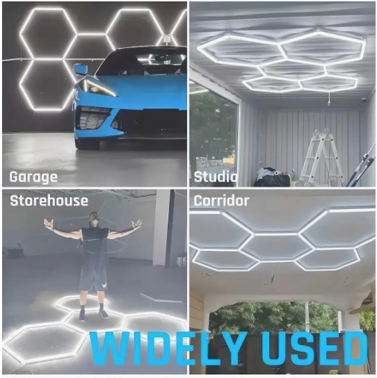 LAMPARA LED HEXAGONAL DE TECHO - 8