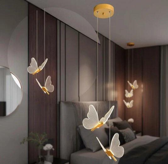 LAMPARA LED MARIPOSAS TECHO COLGANTE - 1