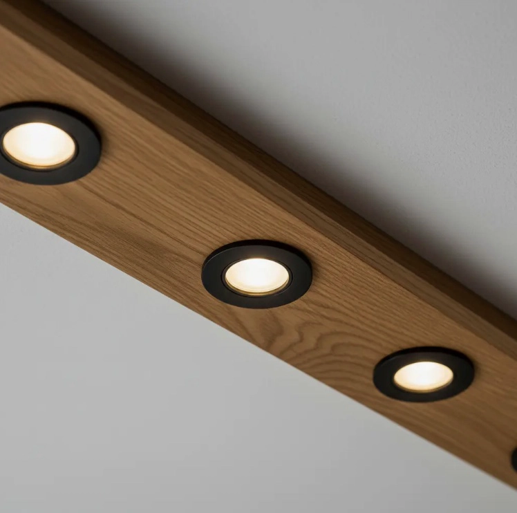 LAMPARA MADERA TECHO SOBREPUESTA - 5