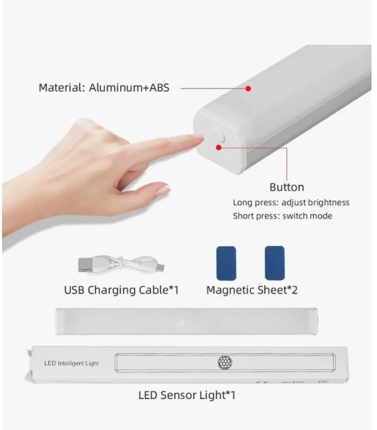 LUZ LED BARRA CON SENSOR MOVIMIENTO - 7
