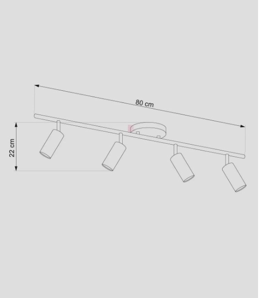 PLAFON APLIQUE LED 4 LUCES - 7