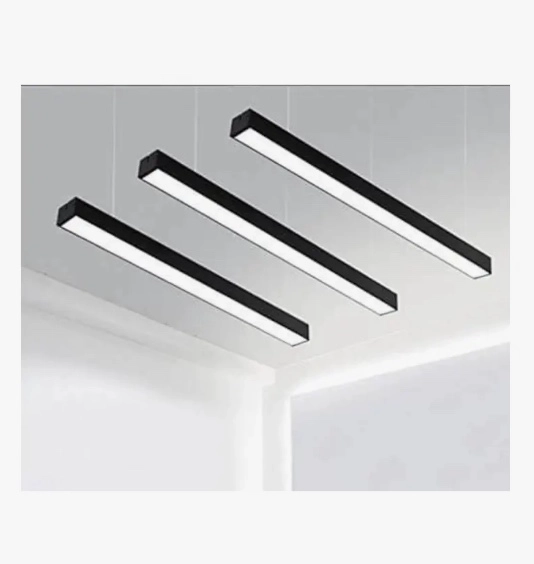 LAMPARA COLGANTE NEGRA LINEAL - 8