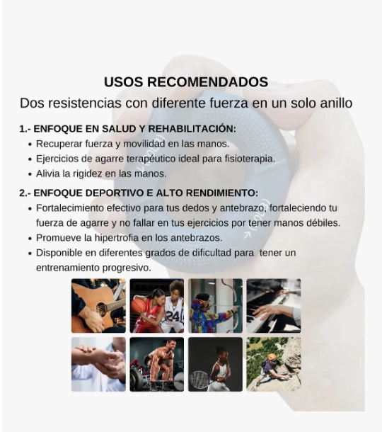 ANILLOS DE AGARRE PARA FORTALECIMIENTO DE LAS MANOS - 2