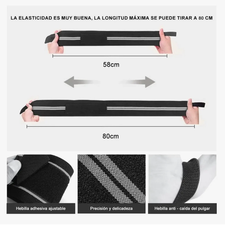 2X CORREAS LEVANTAMIENTO PESAS - 3