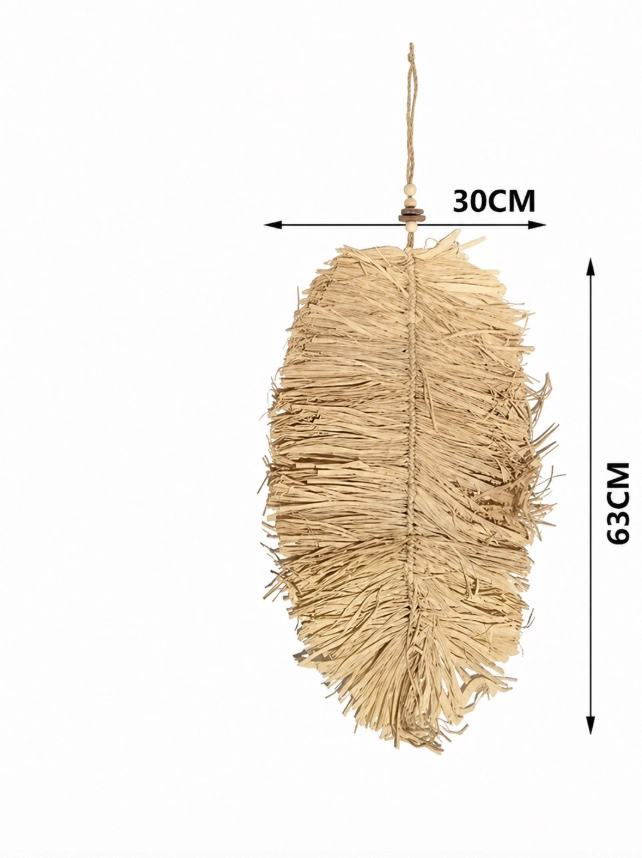 COLGANTE DECORATIVO HOJA DE RAFIA - 2