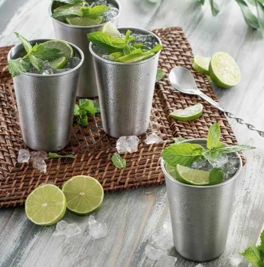4 VASOS ACERO INOXIDABLE - 1