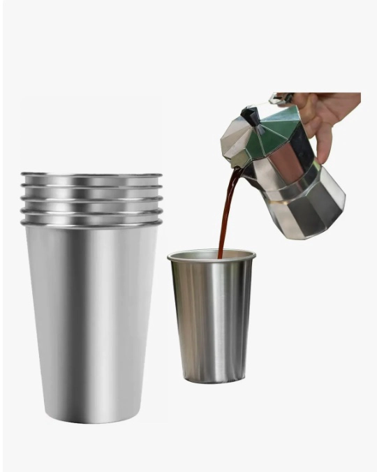 4 VASOS ACERO INOXIDABLE - 2