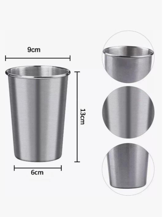 4 VASOS ACERO INOXIDABLE - 3