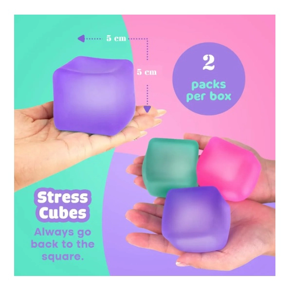 SQUISHY ANTIESTRE S FIDGET CUBO SILICONA PACK 2 - 2