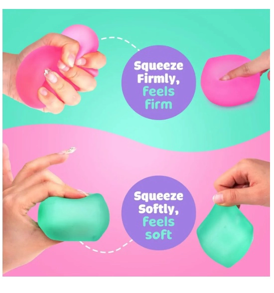 SQUISHY ANTIESTRE S FIDGET CUBO SILICONA PACK 2 - 3
