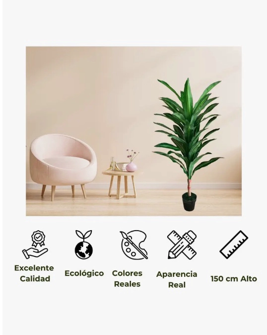 PLANTA ARTIFICIAL BANANO + MACETERO - 4