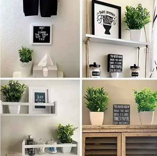 6PZS PLANTAS FLORES ARTIFICIALES - 2