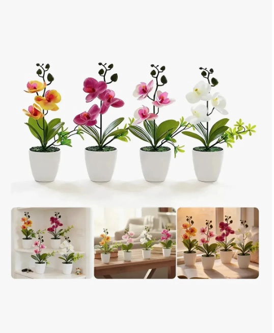 4PZS PLANTAS FLORES ARTIFICIALES - 1