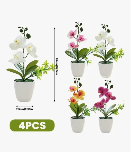 4PZS PLANTAS FLORES ARTIFICIALES - 2