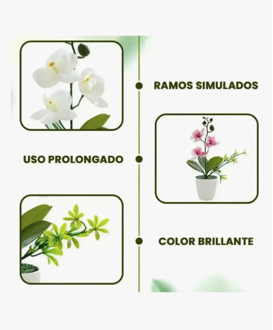 4PZS PLANTAS FLORES ARTIFICIALES - 3