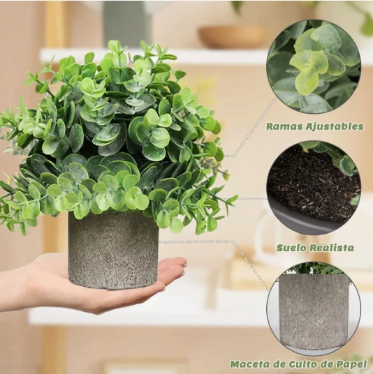 2PZS PLANTAS ARTIFICIALES EN MACETA - 3