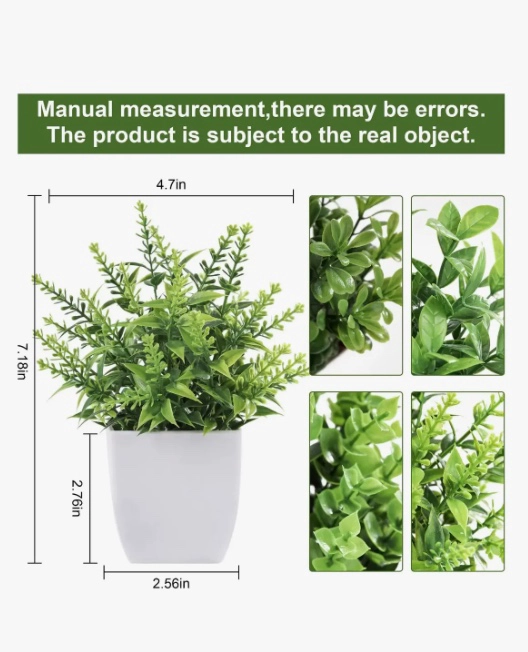 4 PLANTAS ARTIFICIALES MACETAS - 2