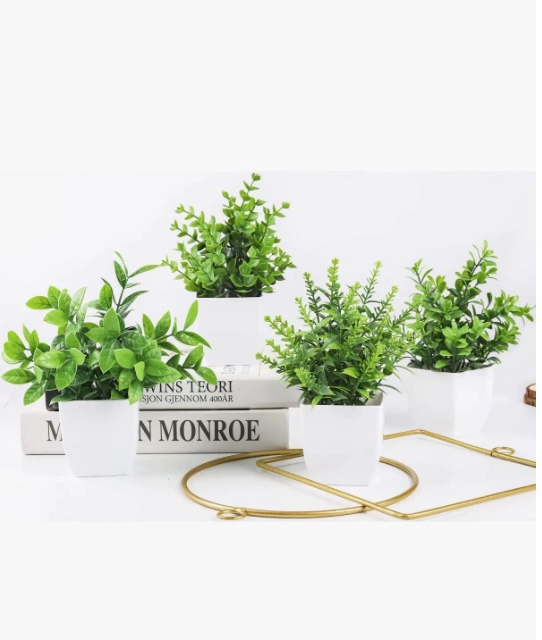 4 PLANTAS ARTIFICIALES MACETAS - 3