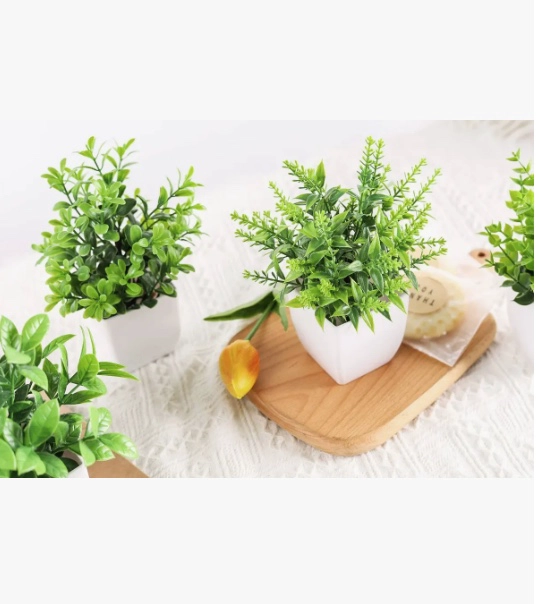 4 PLANTAS ARTIFICIALES MACETAS - 4