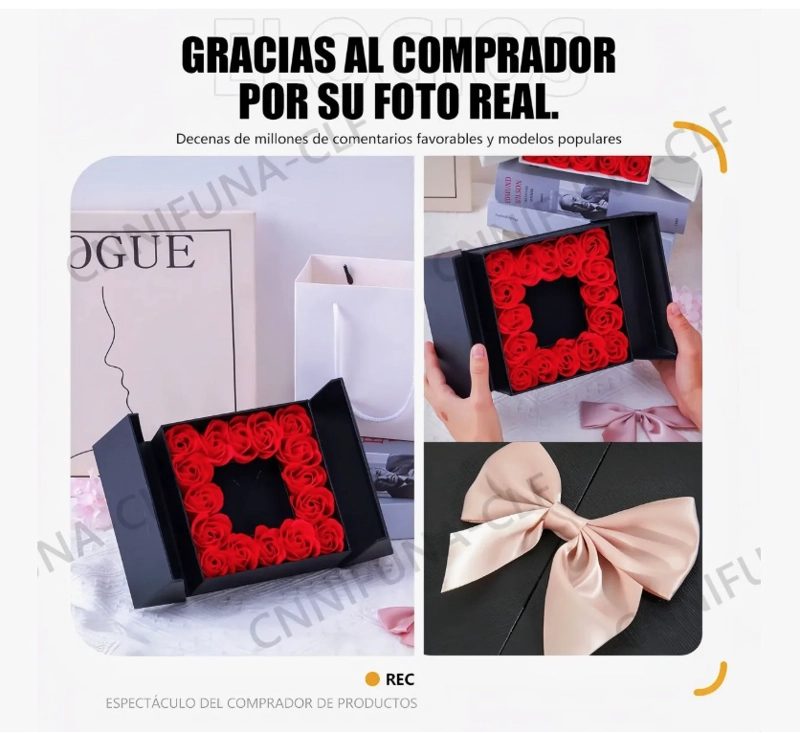 CAJA CON COLLAR FLOR ETERNA - 3